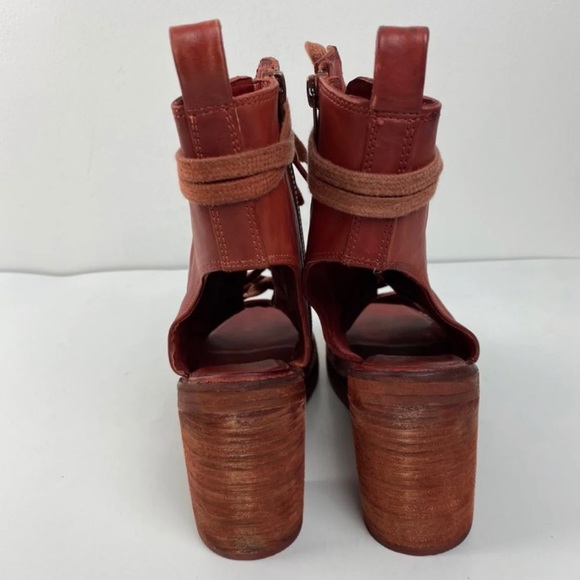 Free people red open toe boots - Picture 5 of 8